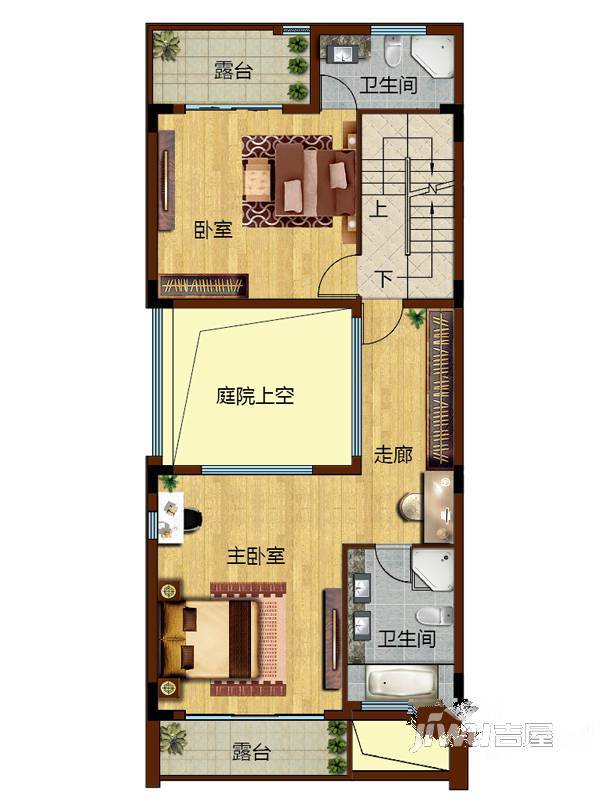 越秀星汇金沙二期别墅4室3厅4卫240㎡户型图