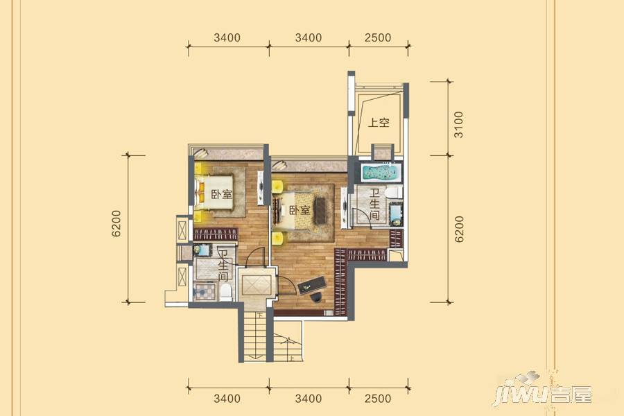 凯云新世界5室2厅3卫240㎡户型图