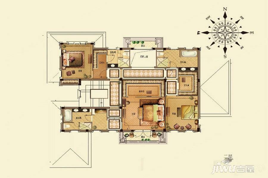 绿城广州桃花源5室3厅2卫120㎡户型图