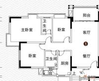 逸涛湾3室2厅2卫110㎡户型图