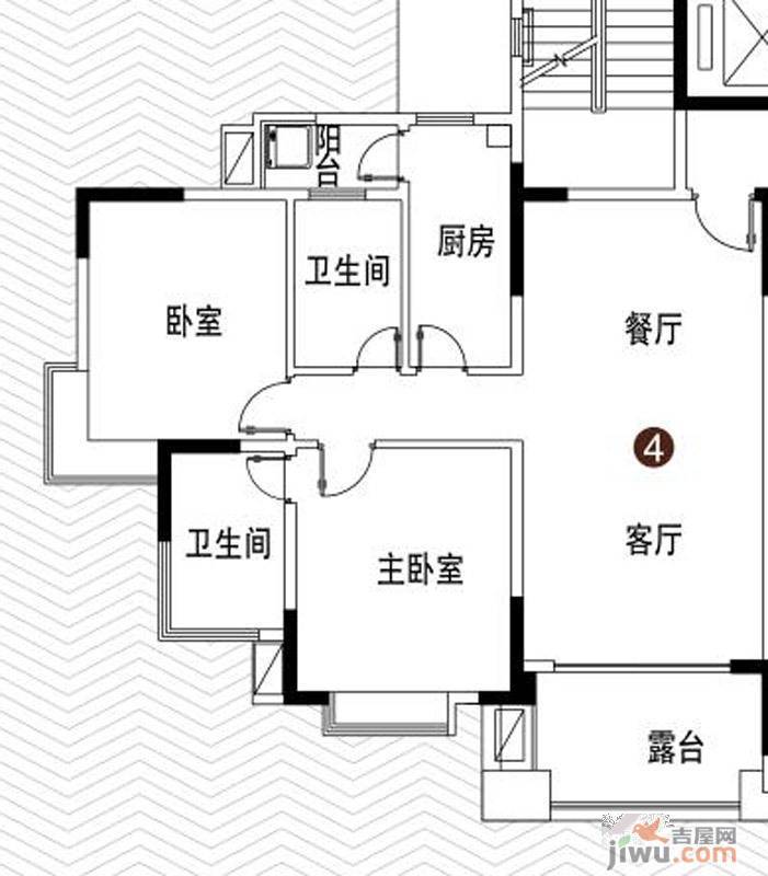 逸涛湾2室2厅2卫97㎡户型图