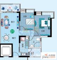 广州新塘新世界花园2室2厅1卫83.9㎡户型图
