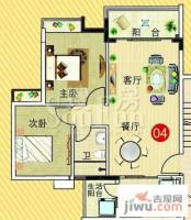 广州新塘新世界花园2室1厅1卫73.6㎡户型图