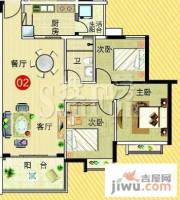 广州新塘新世界花园2室2厅1卫93㎡户型图