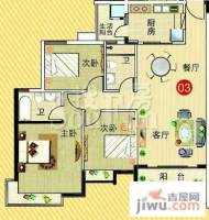 广州新塘新世界花园3室2厅2卫103.4㎡户型图