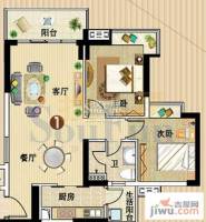 广州新塘新世界花园2室2厅1卫78.6㎡户型图