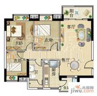 广州新塘新世界花园3室2厅1卫93.2㎡户型图