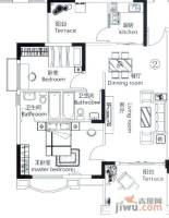 金海岸花园观海2室2厅2卫103.3㎡户型图