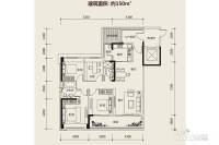 创基丽江国际4室2厅2卫150㎡户型图