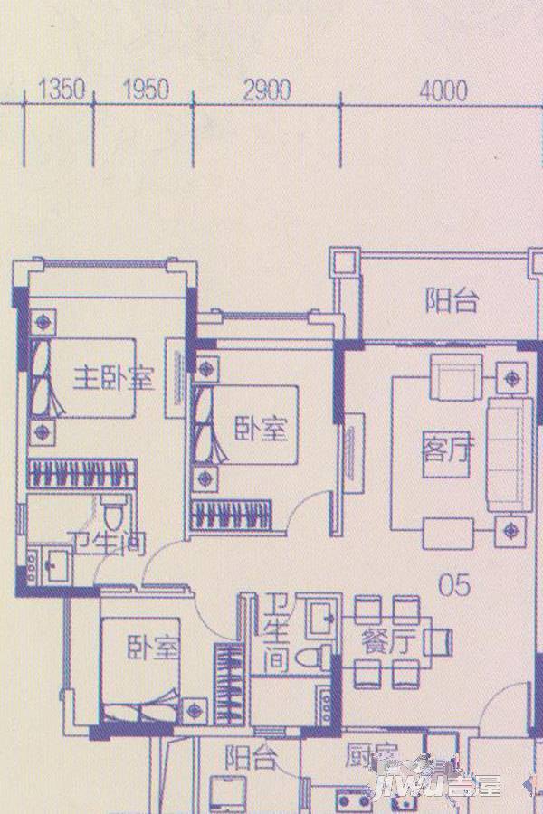 敏捷·锦绣星河3室2厅2卫101㎡户型图