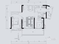 中惠璧珑湾2室2厅1卫90㎡户型图