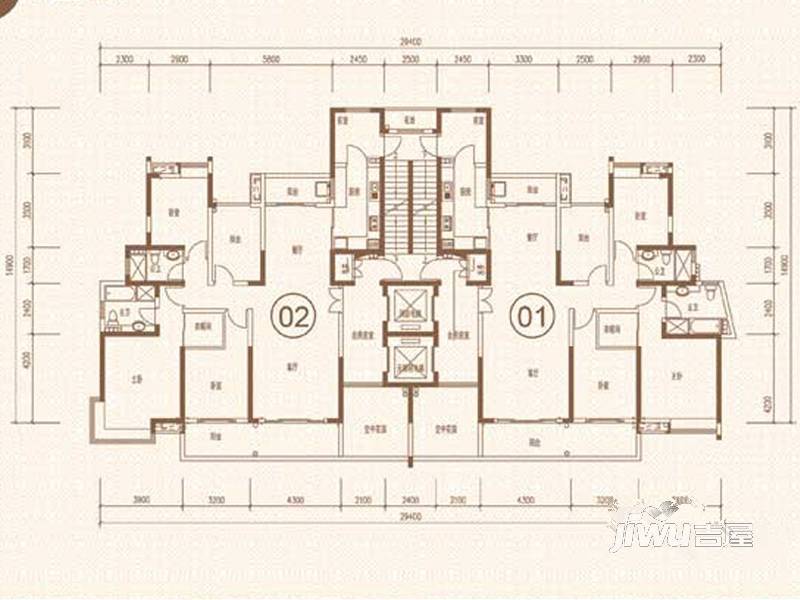 中惠璧珑湾3室2厅2卫177㎡户型图