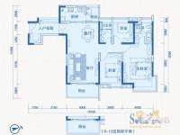 中惠璧珑湾3室2厅2卫136㎡户型图