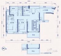 中惠璧珑湾3室2厅2卫117㎡户型图