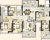 中惠璧珑湾3室2厅2卫135.9㎡户型图
