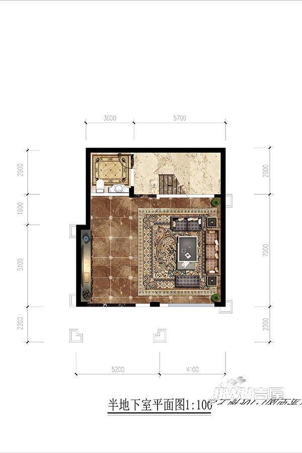 雅居乐三千院8室2厅4卫440㎡户型图