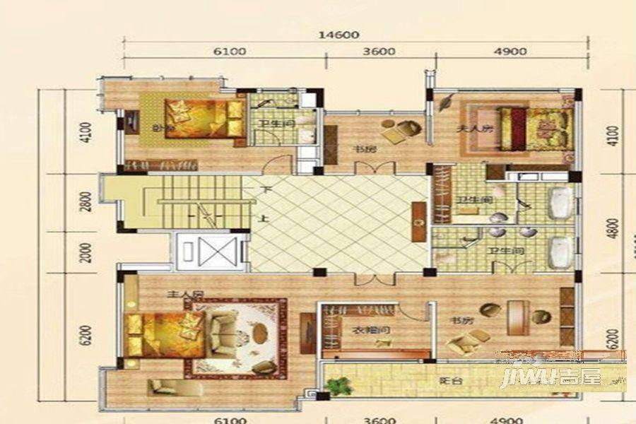 锦珠广场（商用）4室2厅3卫625㎡户型图