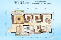 碧桂园映象4室2厅2卫138.3㎡户型图