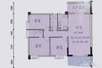 花城悦翠园3室2厅2卫108㎡户型图