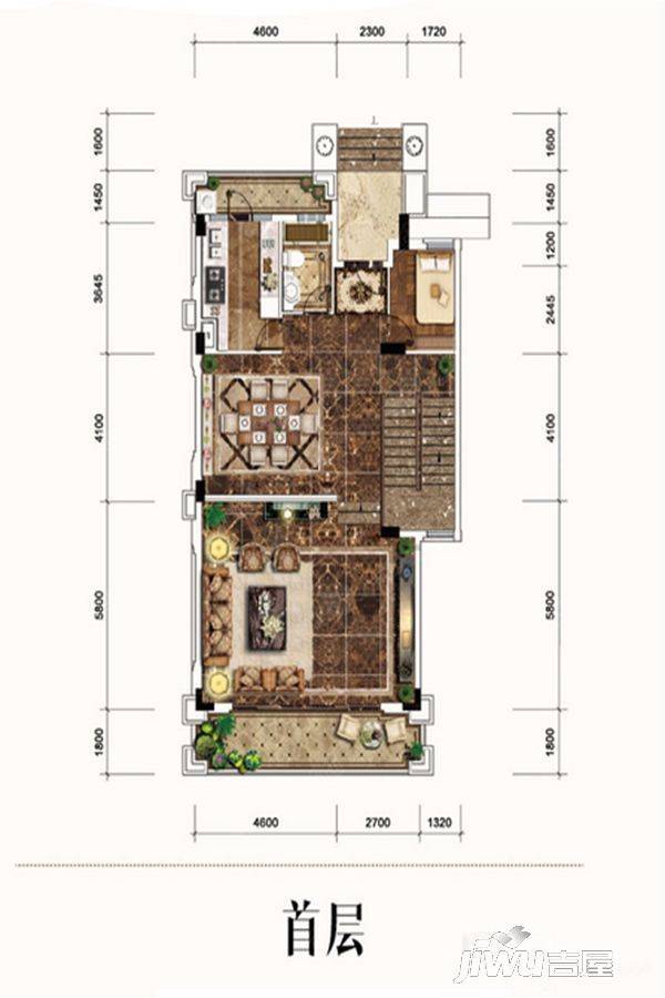 雅居乐三千院6室2厅4卫400.2㎡户型图