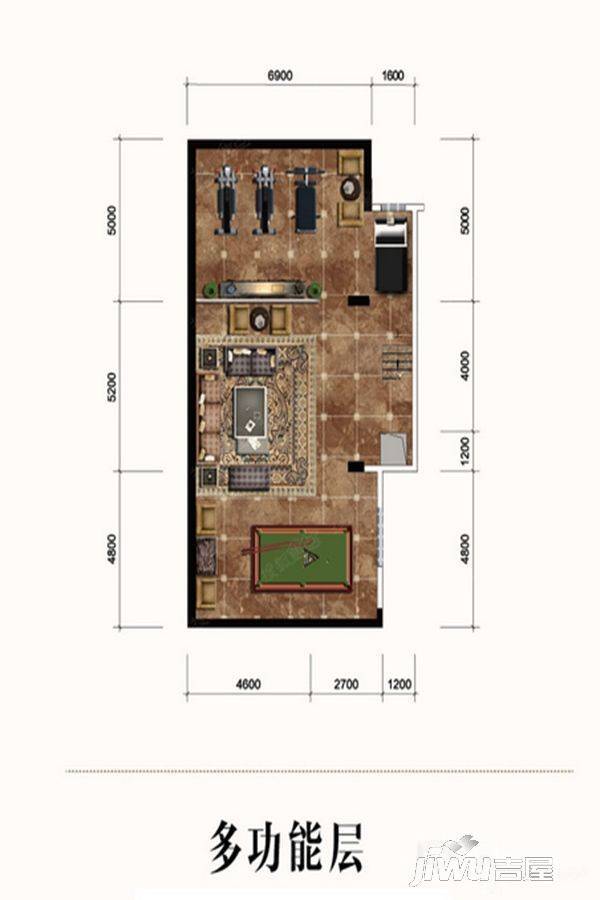 雅居乐三千院6室2厅4卫400.2㎡户型图