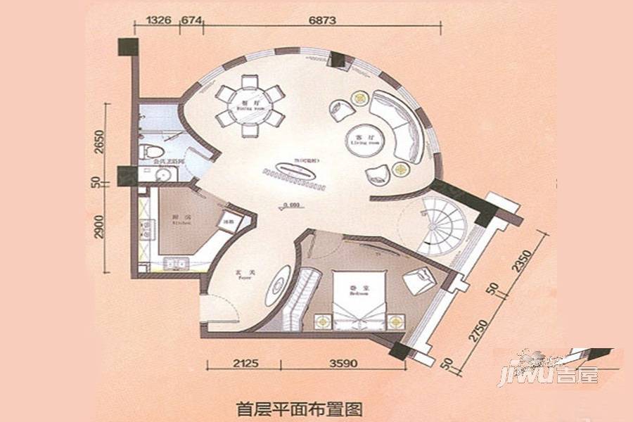 新景豪庭4室2厅1卫109㎡户型图