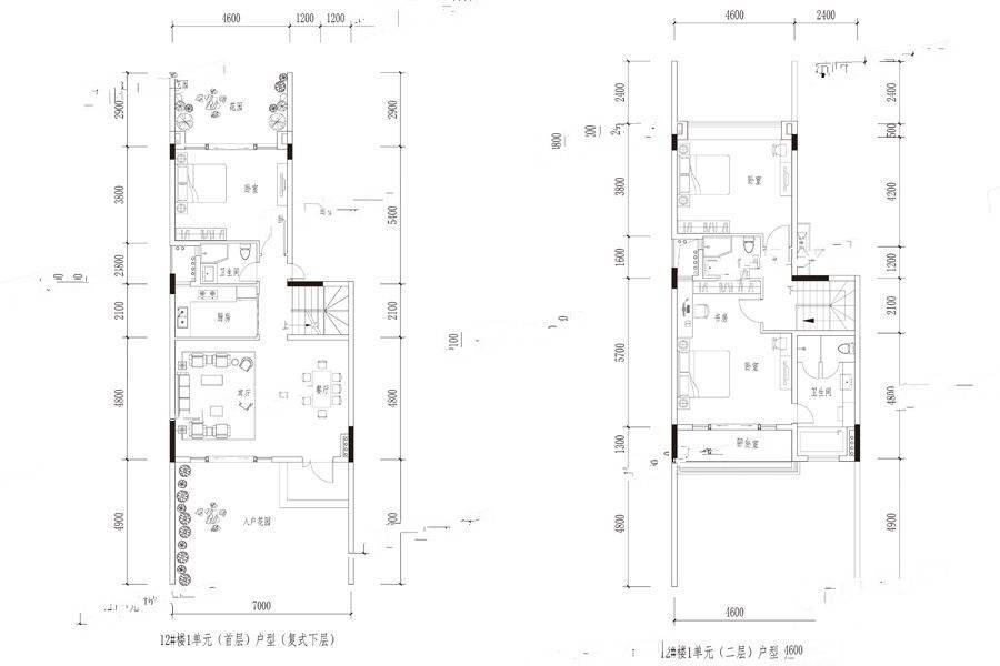 保利小楼大院3室2厅3卫156㎡户型图