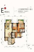 时代康桥3室2厅2卫106.6㎡户型图