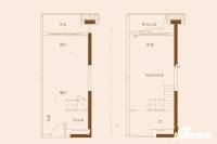 金龙城财富广场(商用)1室2厅2卫46㎡户型图