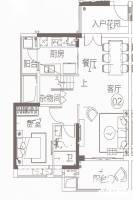 越秀滨海新城4室2厅3卫111㎡户型图