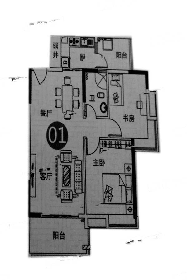 嘉东广场（商用）2室2厅2卫82.3㎡户型图
