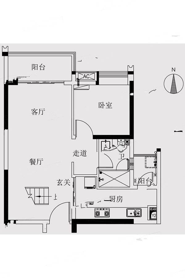 保利紫云3室2厅2卫98.5㎡户型图