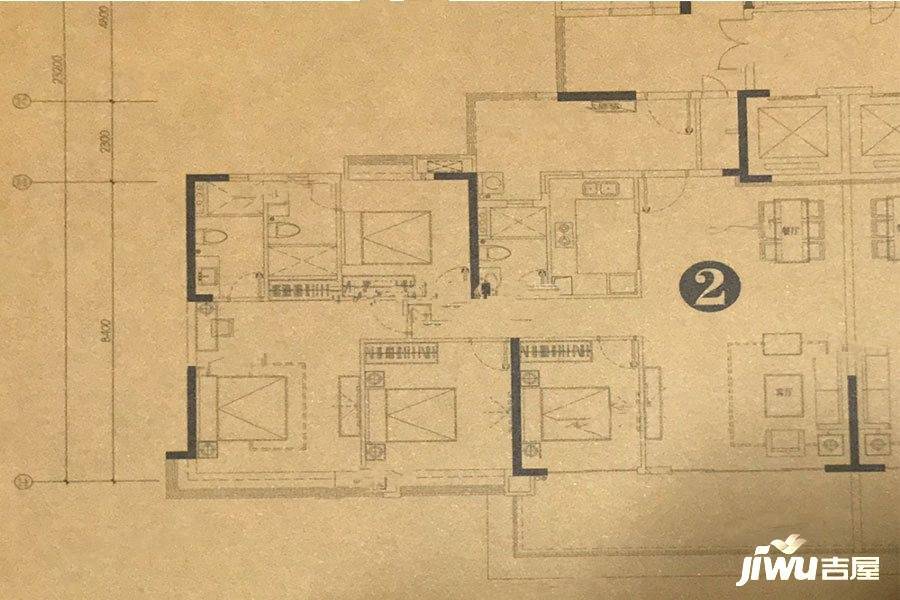 森悦华庭4室2厅3卫171㎡户型图