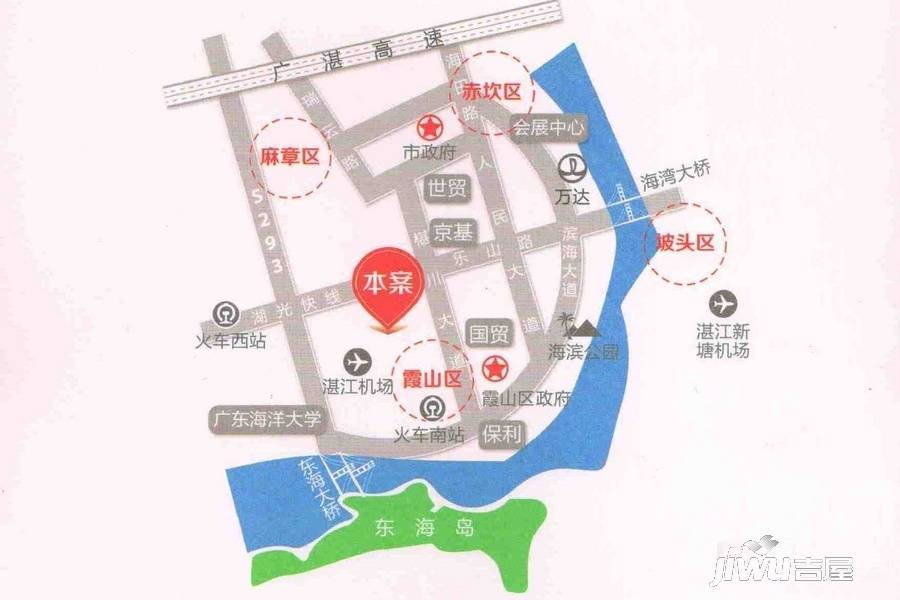 湛江义乌国际商贸城位置交通图图片