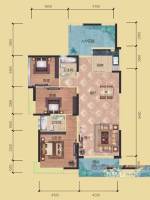 公园一号云鼎3室2厅2卫136㎡户型图