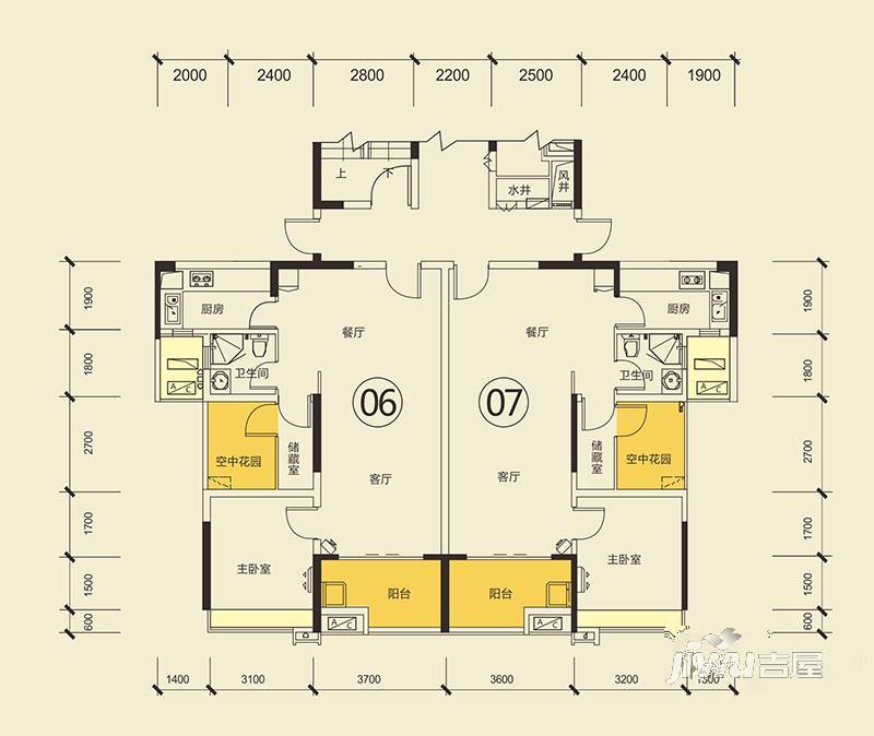 新澳城市花园2室1厅1卫78㎡户型图