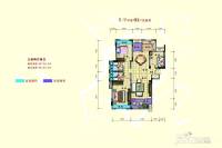 畔山华庭3室2厅2卫126.2㎡户型图