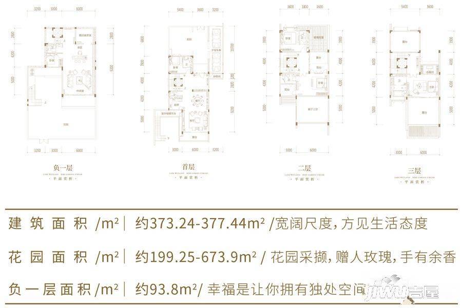 华邦玥珑湖6室3厅5卫377.4㎡户型图