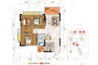 荣业德信花园3室2厅1卫109㎡户型图