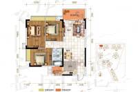 荣业德信花园3室2厅1卫108㎡户型图