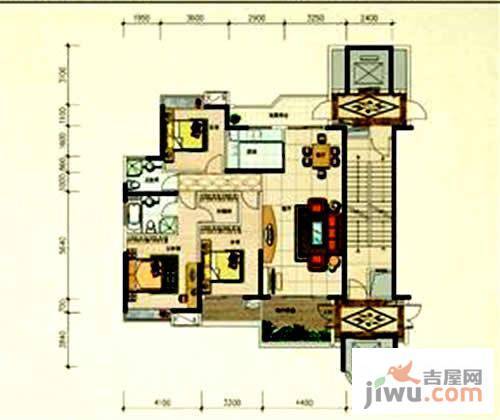 明丰东江府3室2厅2卫151㎡户型图