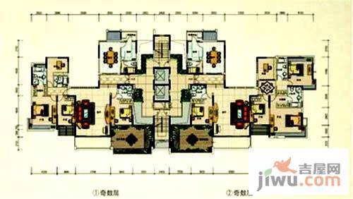 明丰东江府4室2厅3卫255㎡户型图