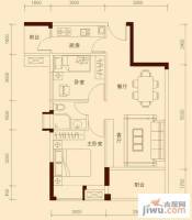 花样年康城四季御峰2室2厅1卫63㎡户型图