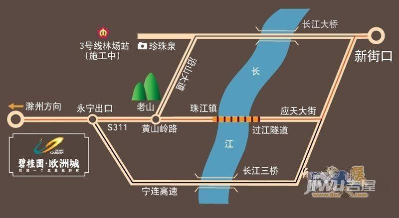 碧桂园江北新城位置交通图图片