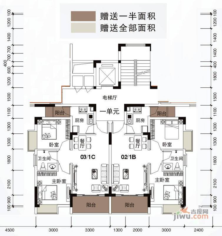 月半弯二期曦悦2室2厅1卫60.4㎡户型图