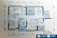 中海水岸城花园3室2厅2卫140㎡户型图