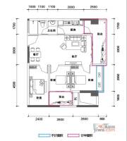 鹏达御西湖3室2厅1卫87㎡户型图