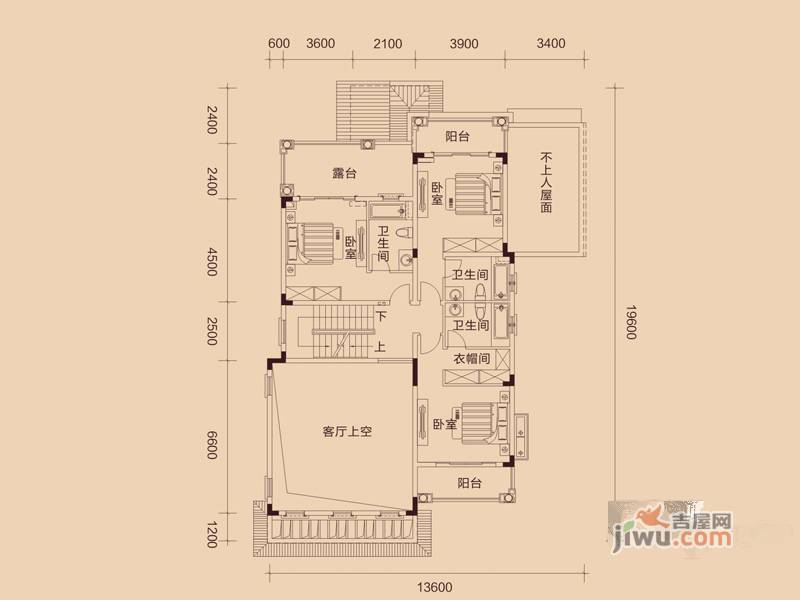 惠东国际新城6室2厅6卫350㎡户型图