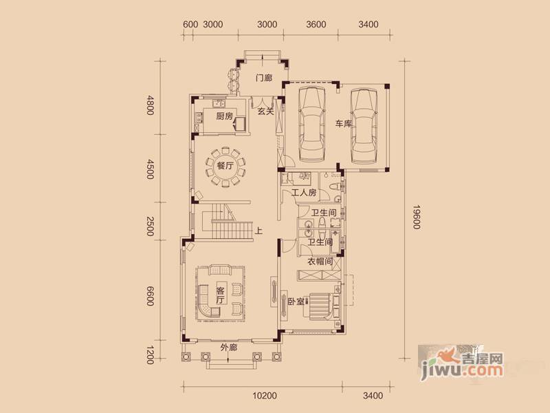 惠东国际新城6室2厅6卫350㎡户型图