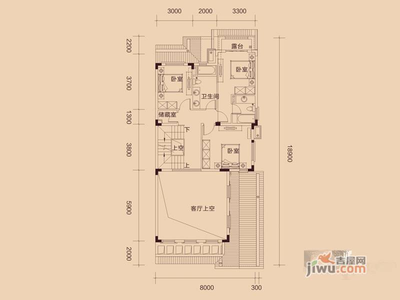 惠东国际新城6室2厅5卫304㎡户型图